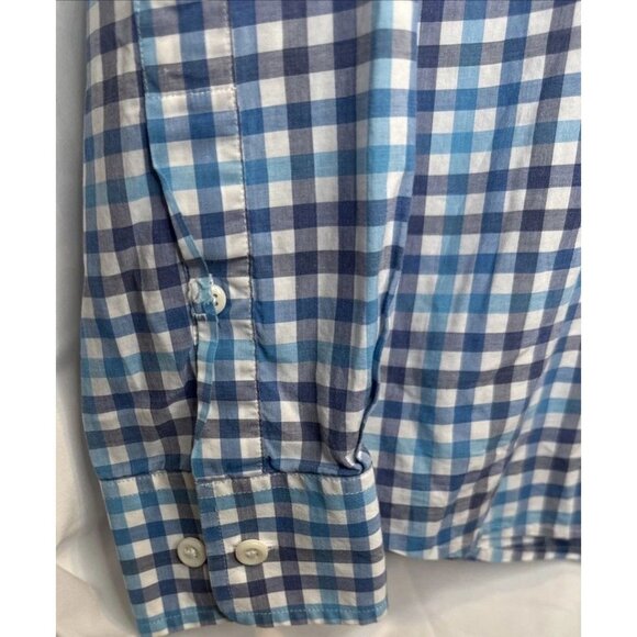 Johnnie O Hangin’ Out Men’s Caiden Blue Plaid Button Down Shirt Sz L Beach - Picture 4 of 12